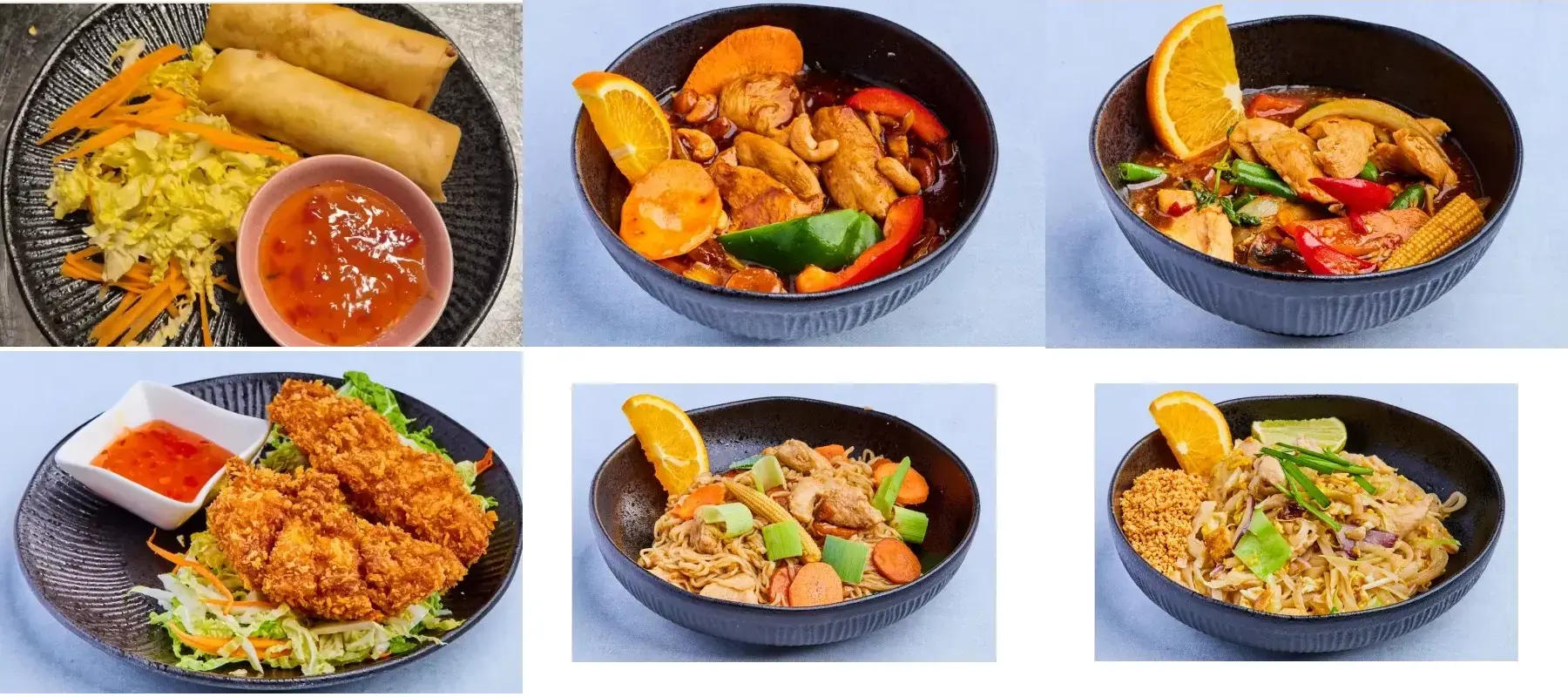A selection of Thai dishes.
