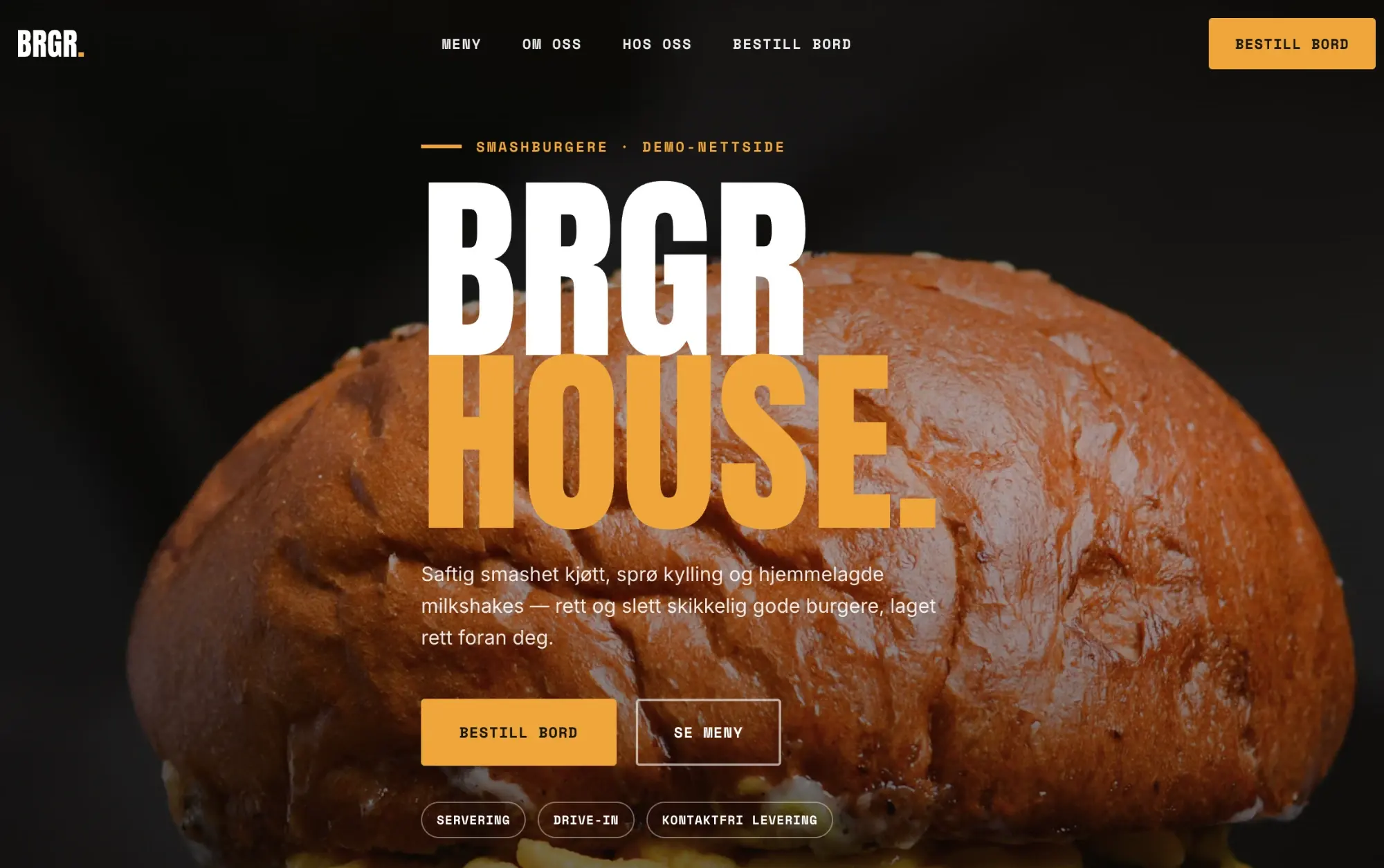 Screenshot of the BRGR House concept demo, made by Mangset Digital.